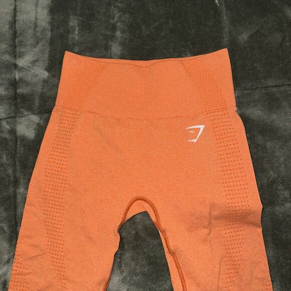 Gymshark Vital Seamless Leggings Women's S Apricot Orange Marl Stretch High-Rise - Picture 1 of 6